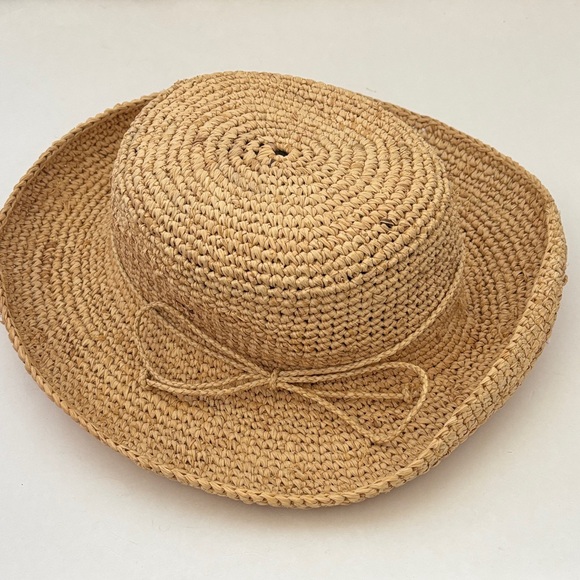 Scala Accessories - The‎ Scala Collection Packable Beach Travel Crocheted Sun Raffia Straw Hat Women